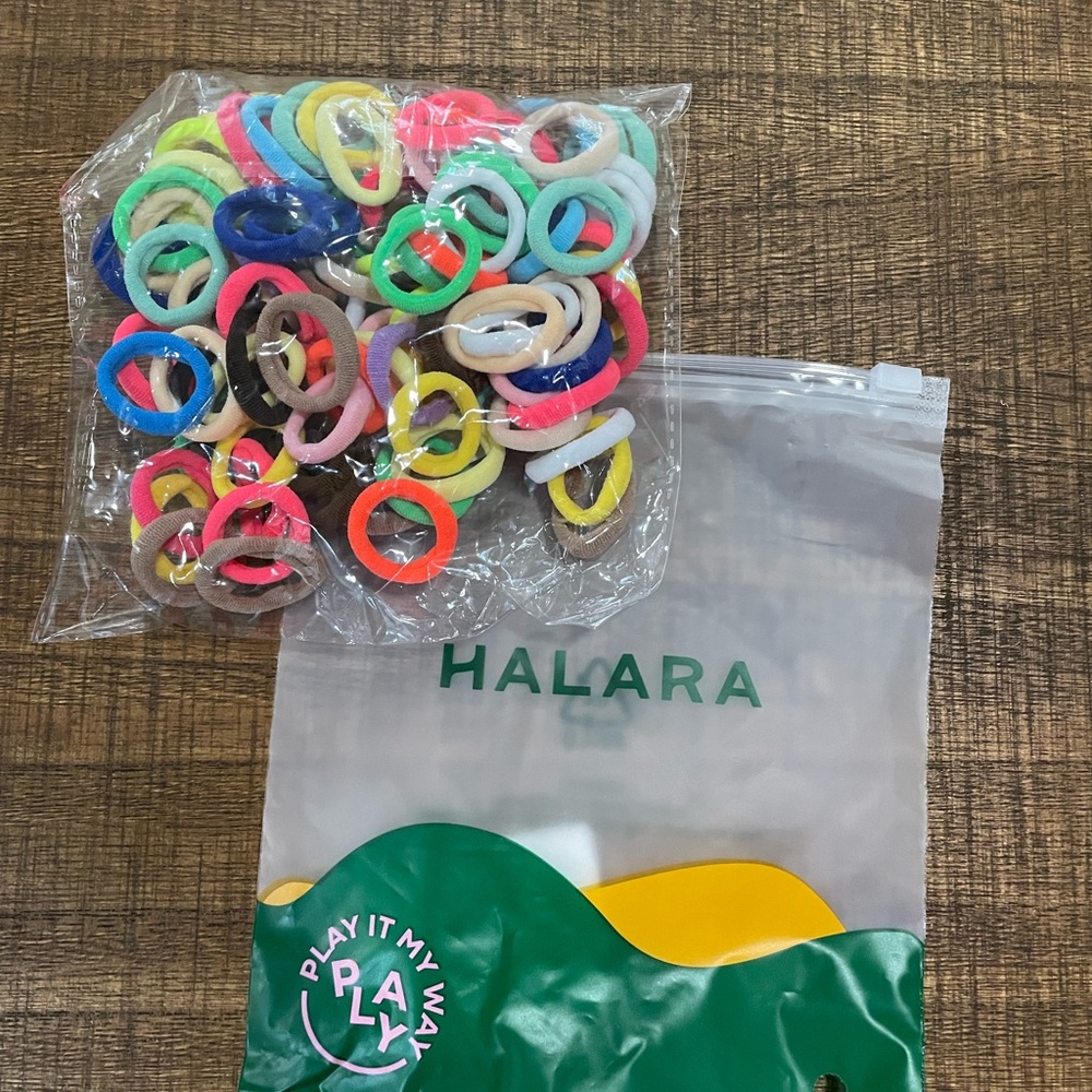 Bag of Halara seamless hair bands ties multiple colors NEW elastic ponytail